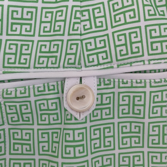 PETER MILLAR Athletic Golf Skort Pockets Wicking Green geometric print Size 8 - Picture 6 of 8